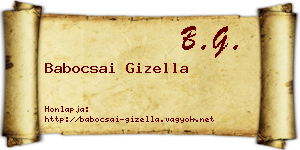 Babocsai Gizella névjegykártya